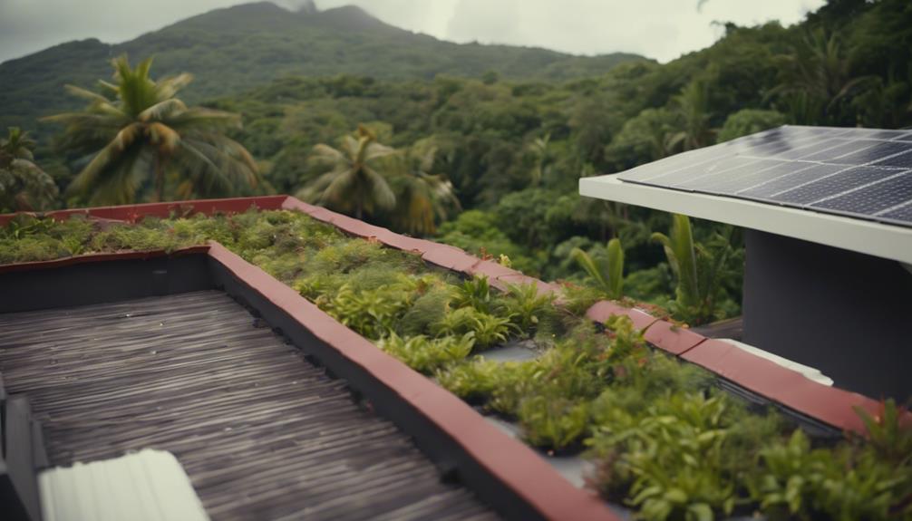 Installation d'un toit végétalisé sur une villa moderne en Martinique