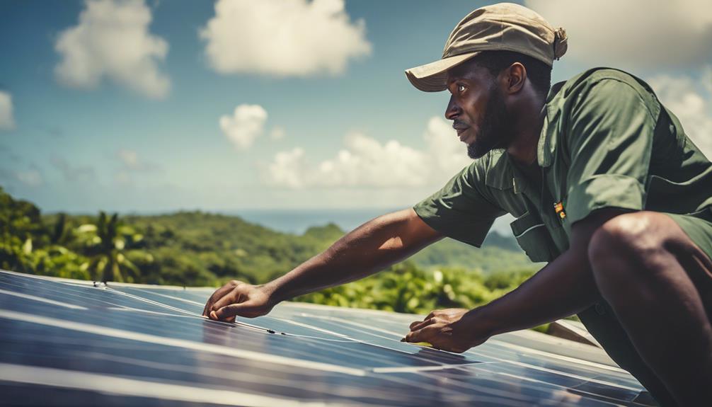 maintenance en cours panneaux solaires