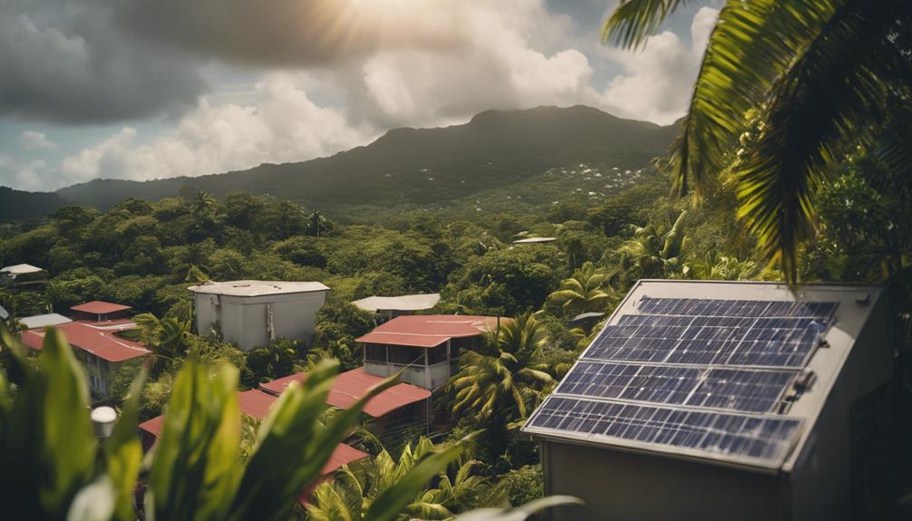 solar energy landscape in martinique