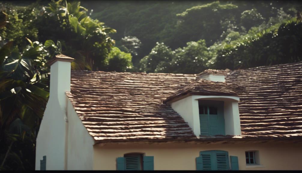 Rénovation d'un toit en ardoise sur une maison de ville en Martinique