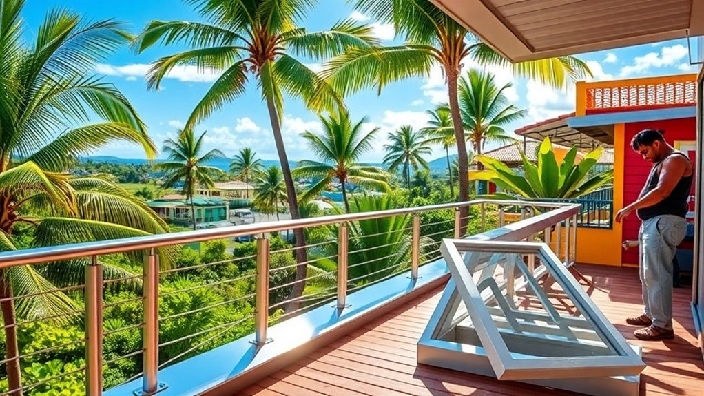 fenêtres et portes en aluminium en Martinique