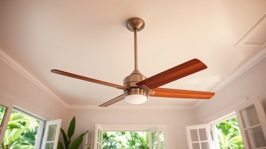installation de ventilateur de plafond écologique