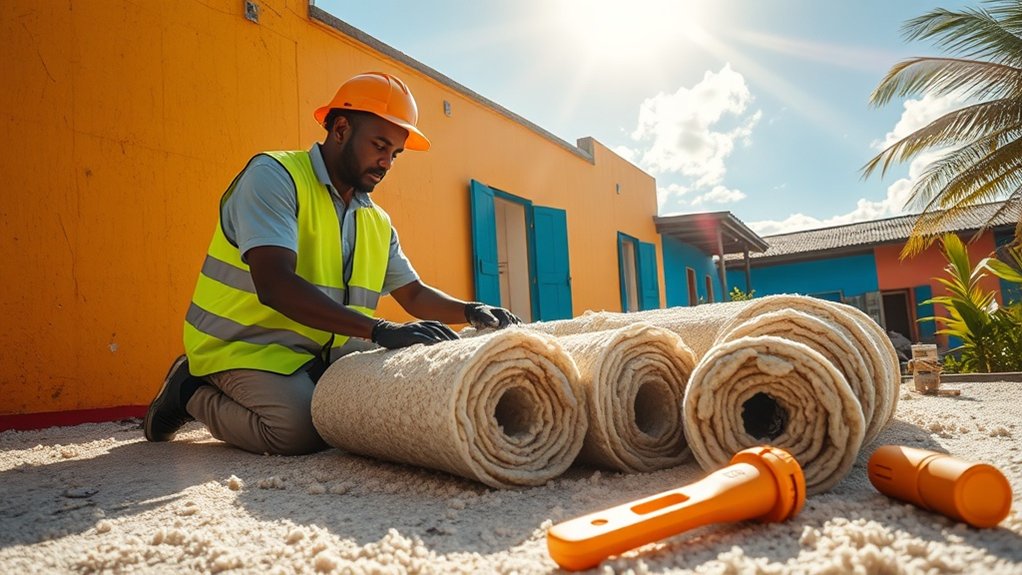 travaux d'isolation à Fort-de-France