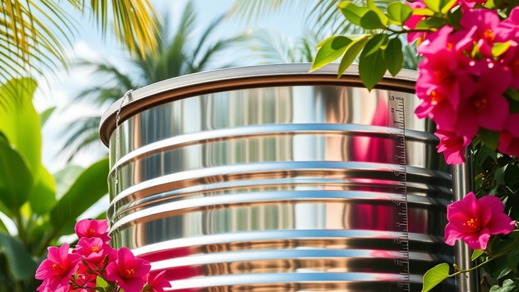 options de capacité de réservoir d'eau de pluie