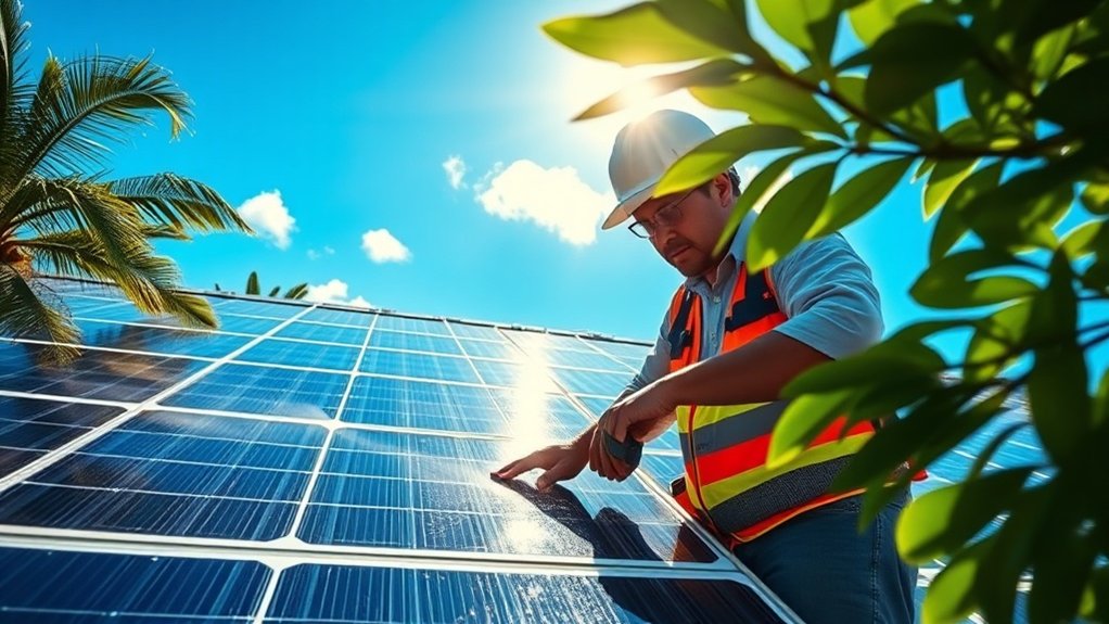 entretien régulier des panneaux solaires