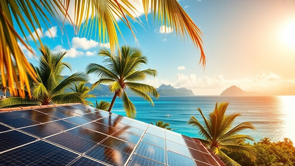 croissance de l'énergie solaire à la Martinique