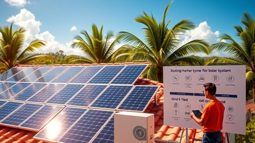 options de système solaire disponibles
