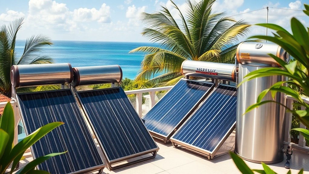 comparaison de l'efficacité des chauffe-eau solaires