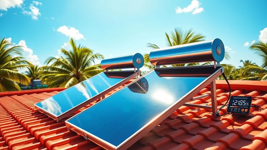 efficacité du chauffage de l'eau solaire