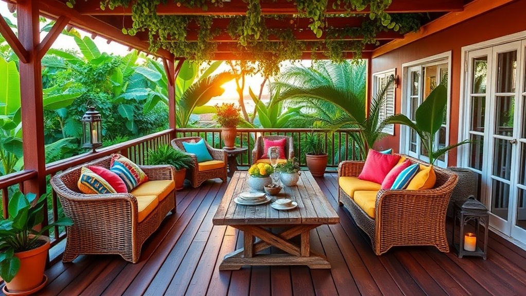 couleurs et matériaux tropicaux